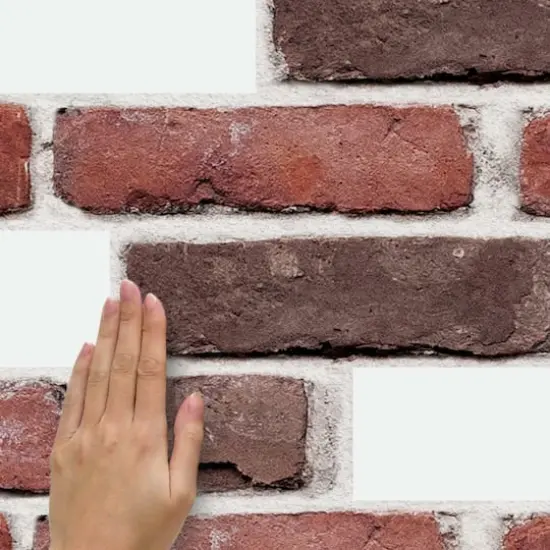 RoomMates Red Brick Peel & Stick Giant Wall Decals {7}