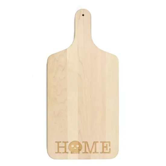 17" Home Skull Maple Paddle Cutting Board {1}