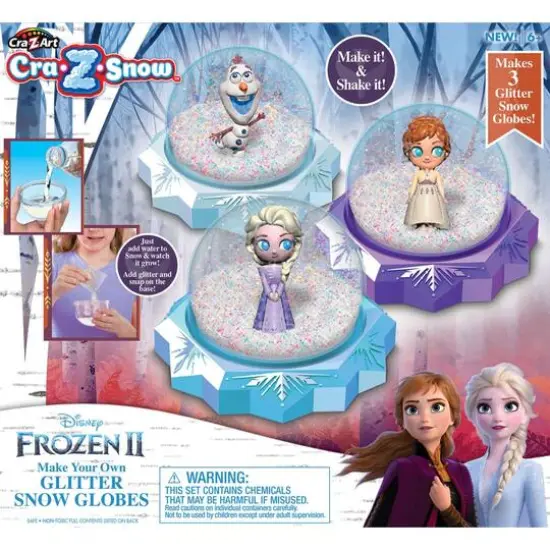 Cra-Z-Art Disney&reg; Frozen 2 Cra-Z-Snow Glitter Snow Globes {1}