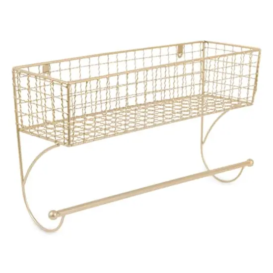 DII&reg; Large Farmhouse Towel Rack Gold {1}