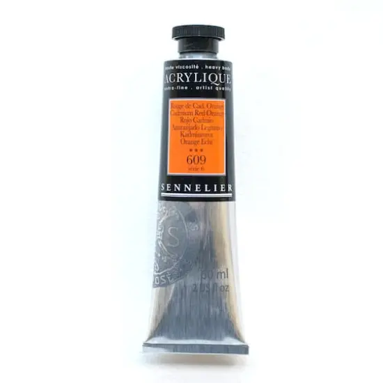 Sennelier Extra Fine Artists' Acrylic Paint, 60mL 609 Cadmium Red Orange {1}