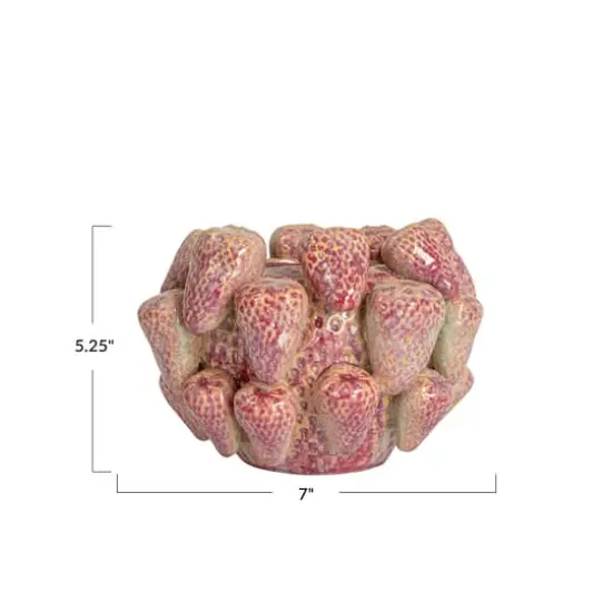 Hello Honey® 5.25" Berry Delight 3D Strawberry Stoneware Planter Vase {10}