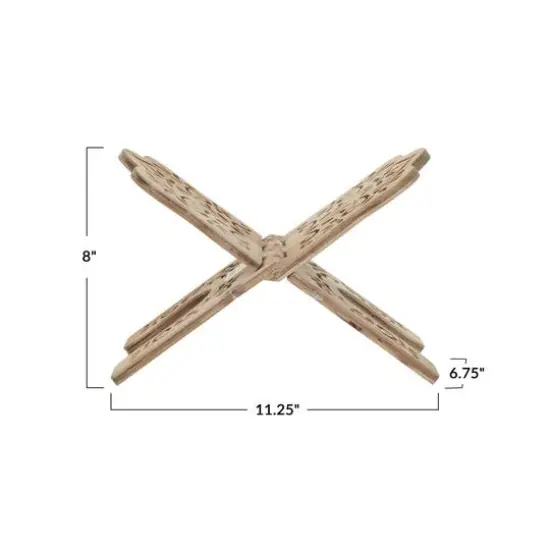 Hello Honey&reg; 11.25" Natural Wood Laser-Cut Book Holder {5}