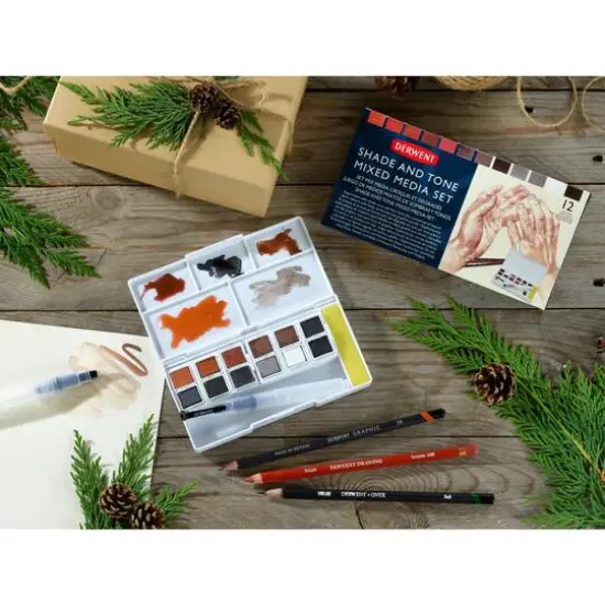 Derwent 12 Color Shade & Tone Mixed Media Set {9}