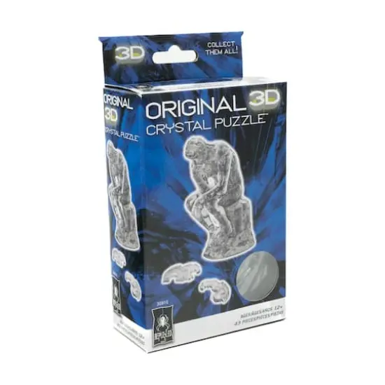 3D Crystal Puzzle - The Thinker (Clear): 43 Pcs {3}