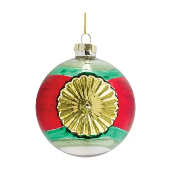 Glass Reflector Ball Ornament Set {5}
