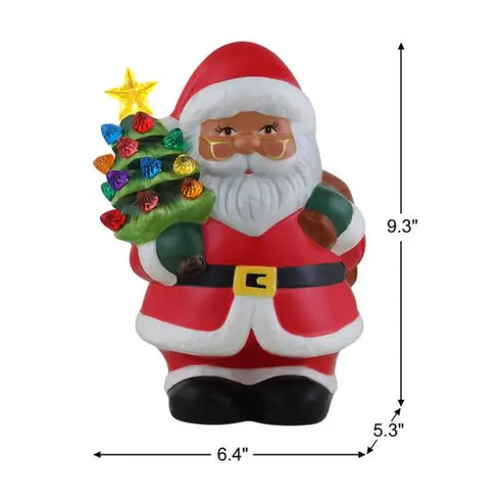 Mr Christmas 9" Nostalgic Santa Ceramic Figure {4}