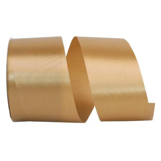 JAM Paper 2.5" x 50yd. Single Face Satin Allure Ribbon Antique Bronze {1}