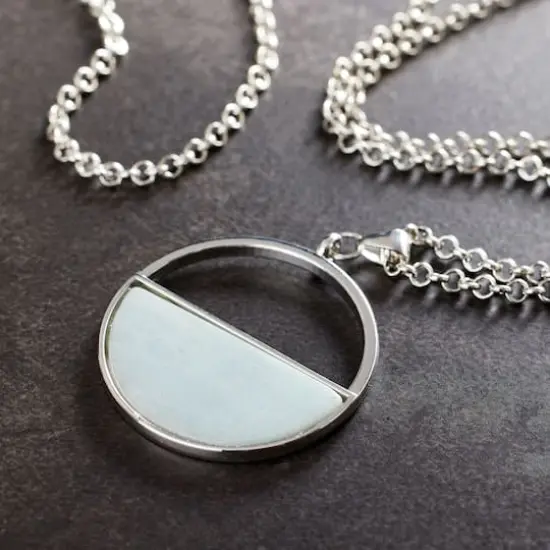 Amazonite Half Circle Pendant by Bead Landing&trade; {3}