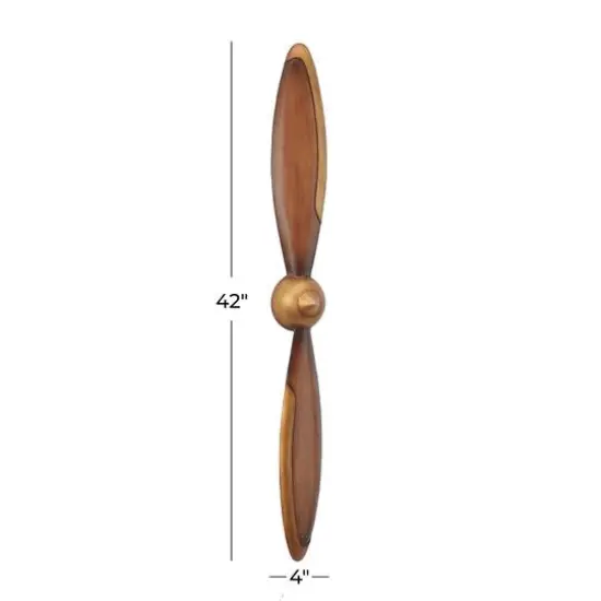42" Industrial Propeller Wall D&eacute;cor Gold {7}