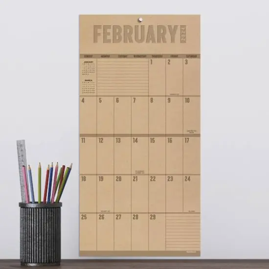 TF Publishing 2024 Big Grid-Kraft Mini Calendar {5}