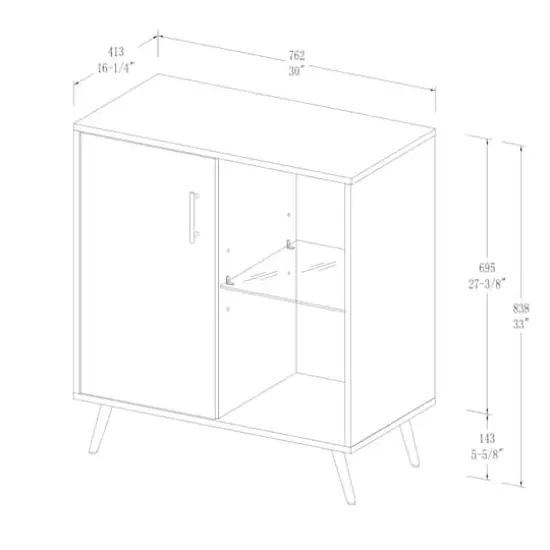 Walker Edison 30" Slate Grey Modern Wood Accent Cabinet  {8}