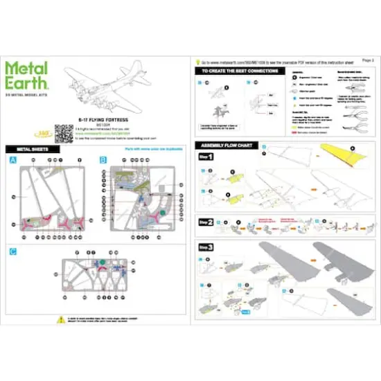 Metal Earth&reg; B-17 Flying Fortress&trade; Steel Model Kit {15}