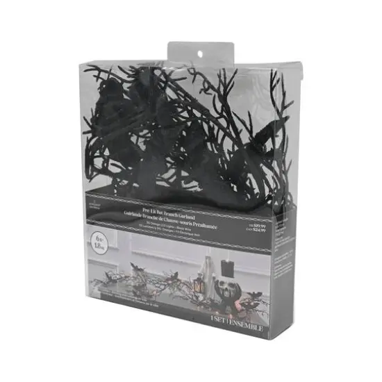 6ft. Orange LED Lighted Branch String Lights with Bats by Ashland® {5}