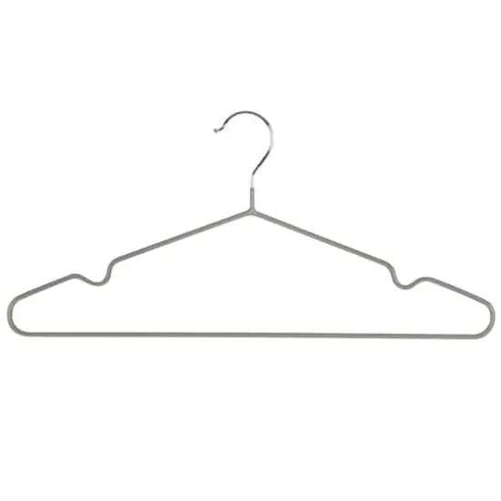 Simplify Metal Hangers, 12ct. Gray {1}