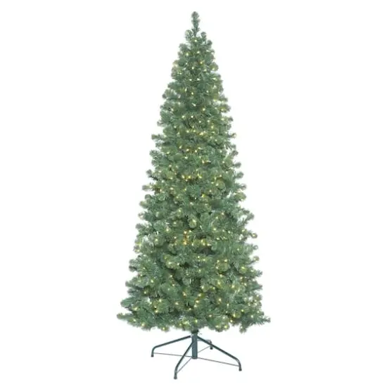 6.5ft. Pre-Lit Oregon Fir Artificial Christmas Tree, Warm White LED Lights {1}