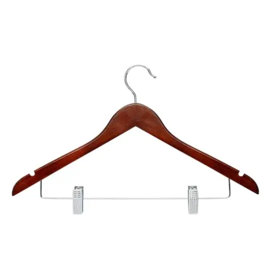 Honey Can Do Cherry Wood Suit Hangers, 12ct. {1}