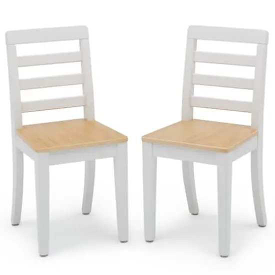 Delta Children Gateway Table & 2 Chairs Set White/Natural {5}