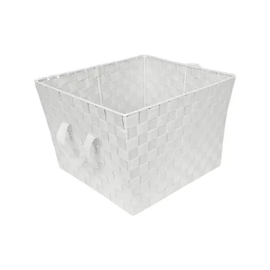 Simplify Large Woven Storage Bin Gray {1}