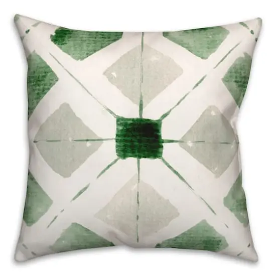 Green Circle Pattern 18" x 18" Throw Pillow {1}
