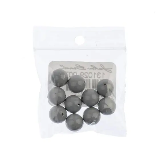 Preciosa Maxima Gemcolor 10mm Glass Pearls, 10ct. Ceramic Grey {3}