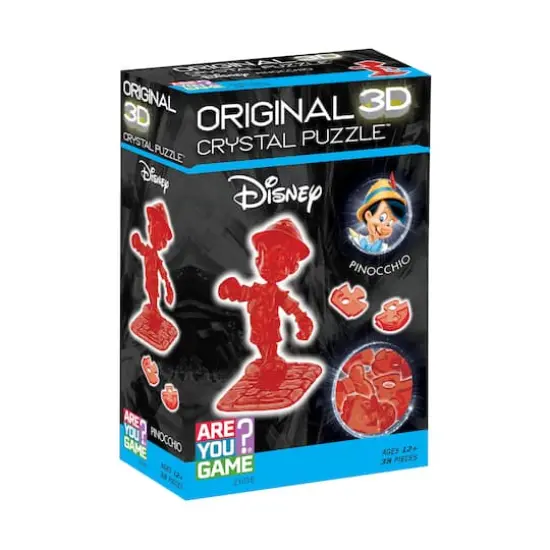 3D Crystal Puzzle - Disney Pinocchio (Red): 38 Pcs {3}