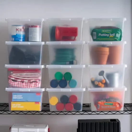 IRIS&reg; 17qt. Snap Top Plastic Storage Boxes, 8ct. {4}