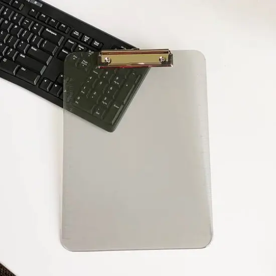 JAM Paper Letter Size Plastic Clipboard Smoke Gray {7}