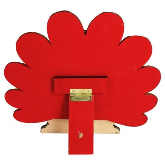 10" Wooden Turkey with Pumpkin Thanksgiving Decoration {4}