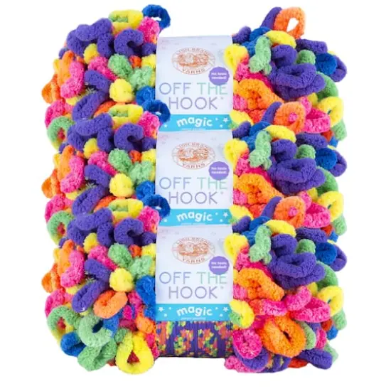 3 Pack Lion Brand&reg; Off the Hook&reg; Magic Yarn Peace Sign {1}