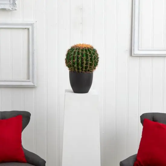 14" Potted Artificial Cactus {3}