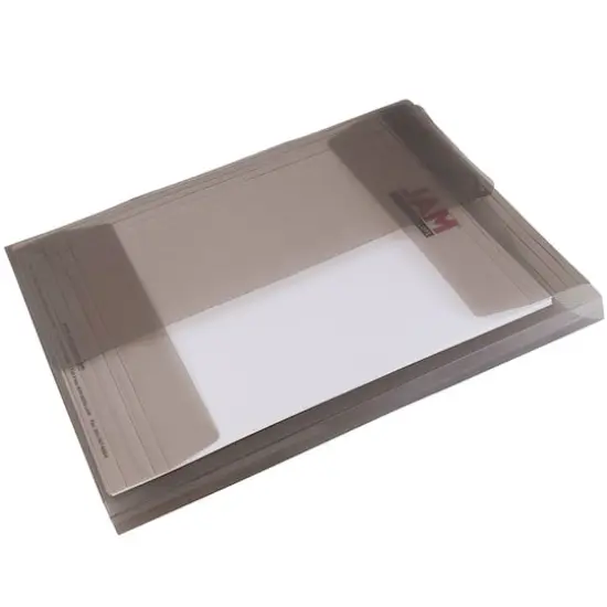 JAM Paper 9.5" x 12.375" Action Case Letter Booklet Plastic Portfolio Smoke Gray {5}
