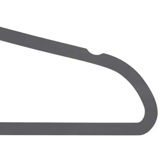 Simplify Super Slim Velvet Huggable Hangers, 10ct. Gray {8}