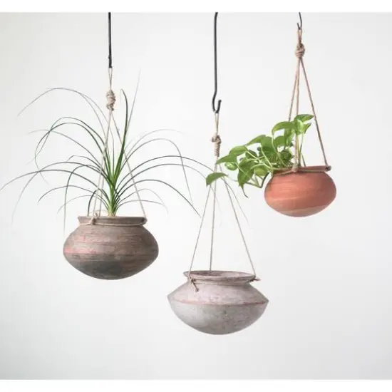 Hello Honey&reg; Hanging Clay Pot Set {3}