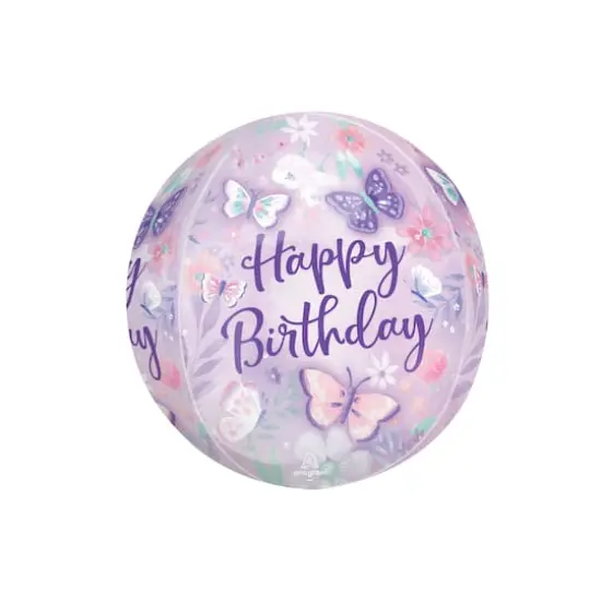 Orbz&reg; XL&reg; Flutters Birthday Foil Balloon {1}