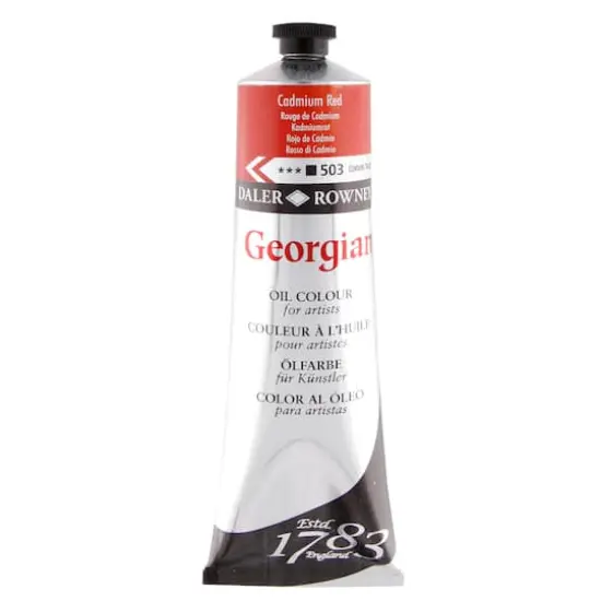 Daler-Rowney&reg; 225mL Georgian Oil Paint Cadmium Red Hue {1}