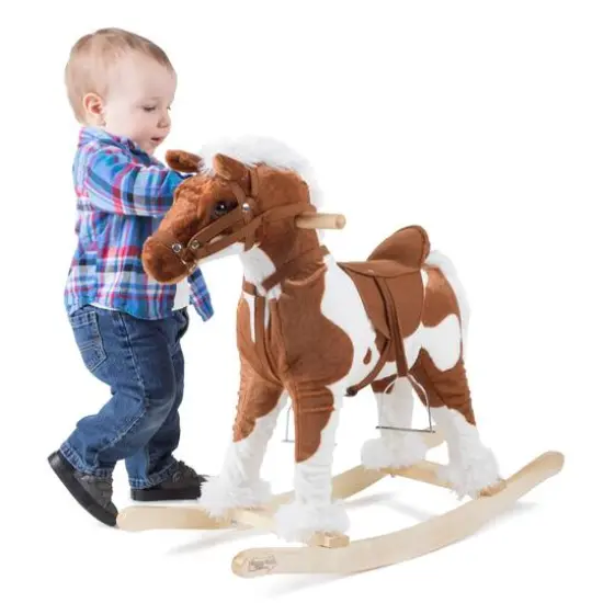 Toy Time Rocking Horse Plush Ride-On {6}