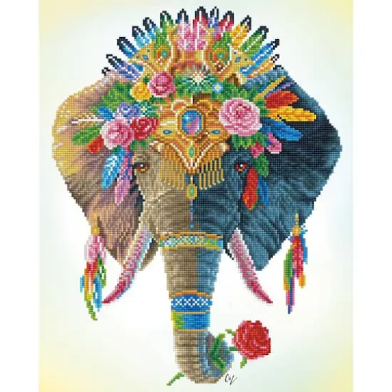 Diamond Dotz® Advanced Bohemian Elephant Diamond Painting Kit {1}