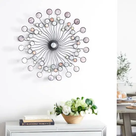 Multicolor Modern Ornamental Metal Wall Decor {9}