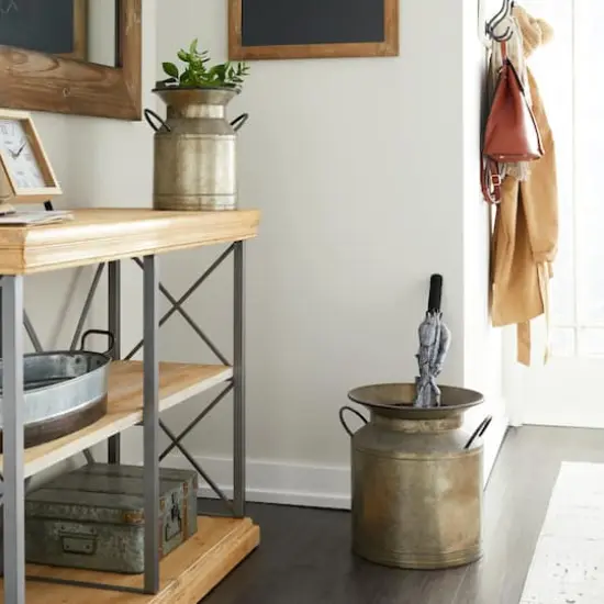 Rustic Gray Milk Can Planter Set {6}