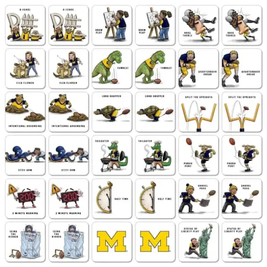 College Team Licensed Memory Match Game Michigan Wolverines {4}