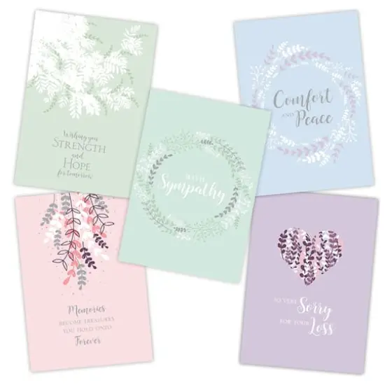JAM Paper Pastel Blank Sympathy Cards Set, 36ct. {1}