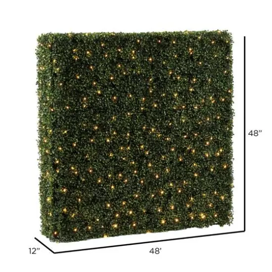 4ft. Pre-Lit Boxwood Hedge {6}