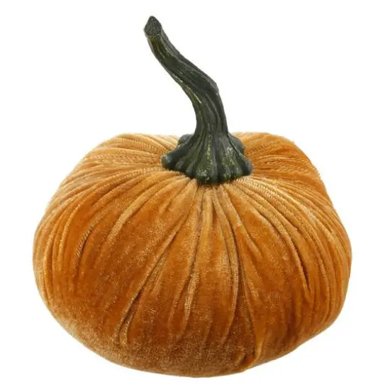 Flora Bunda&reg; 6" Velvet Decorative Pumpkin Orange {1}