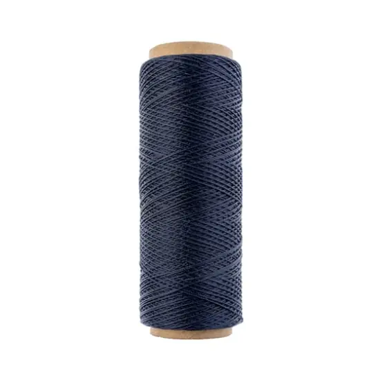 Gudebrod 0.015" 3 Ply Waxed Thread, 500ft. Blue {3}