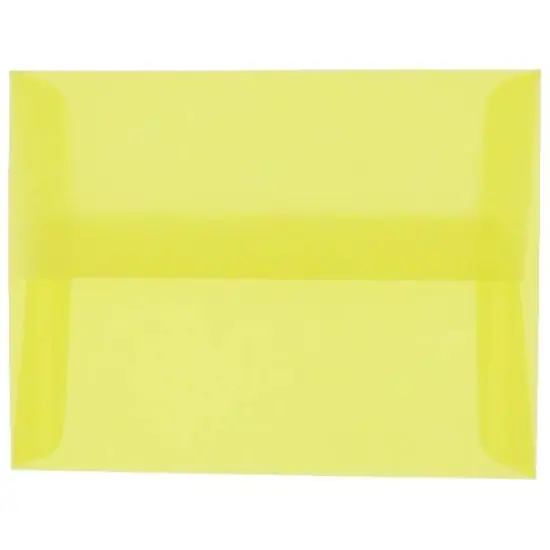 JAM Paper A1 Translucent Vellum Invitation Envelopes, 25ct. Primary Yellow {1}