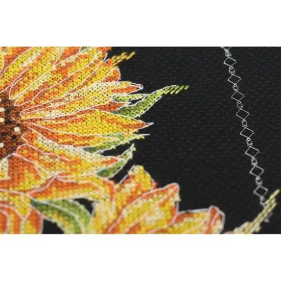 Abris Art Bright Sunflowers Counted Cross Stitch Kit {7}