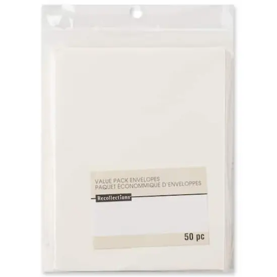 4.6" x 5.75" Ivory Envelopes Value Pack, 50ct. by Recollections&trade; {1}