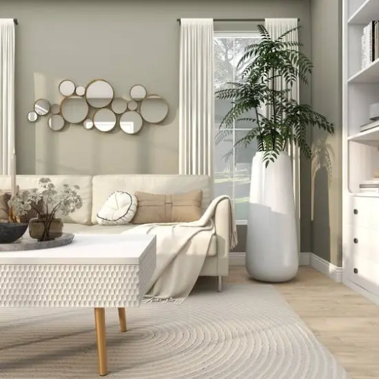 3ft. White Modern Tall Floor Vase {13}