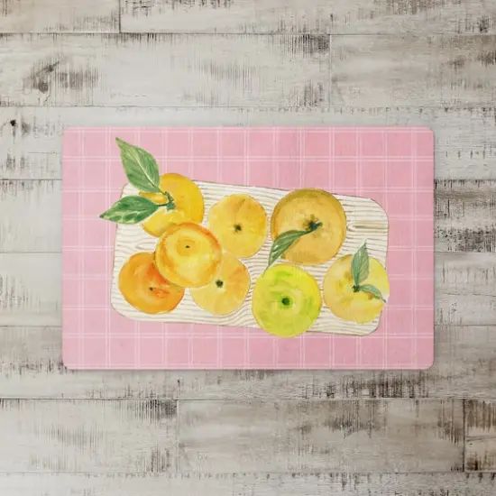 Watercolor Citrus Board Floor Mat {3}